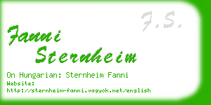 fanni sternheim business card